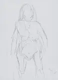 Untitled by Tyeb Mehta, Pencil on paper, sold Dec 2025