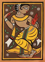 Untitled (Dancing Gopini) by Jamini Roy, Gouache on paper, sold Dec 2025