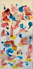 Heiroglyphs by Nalini Malani, 2005, Acrylic and marker reverse painting on acrylic sheet, sold Dec 2025