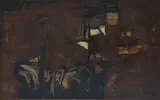 Black Forms by Ram Kumar, Oil on canvas, sold Dec 2025