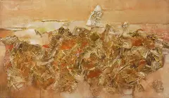 Untitled by Ghulam Rasool Santosh, Oil on canvas, sold Dec 2025