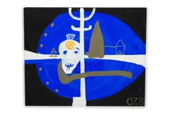 Untitled by Ouattara Watts, Oil On Boxcrate Panel, offered Sep 2025