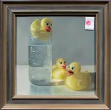 Rubber Duckies by Lauren Pretorius, 2018, oil on board, sold Nov 2025