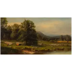 Summer Landscape by Julie Hart Beers, 1865, oil on canvas, sold Dec 2025