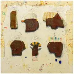 Green to Gold by Cole Morgan, 2005, mixed media on canvas, sold Dec 2025