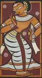 Gopini by Jamini Roy, Tempera on card, sold Feb 2023