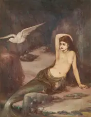 The Siren's Song by Ustad Allah Bux, Oil on canvas, sold Feb 2023