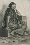 Untitled by Savalaram Laxman Haldankar, Charcoal on paper, sold Feb 2023