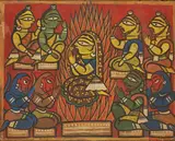 Sita's Ordeal by Fire by Jamini Roy, Tempera on card, sold Feb 2023