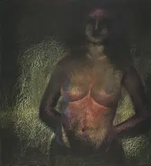 Untitled by Bikash Bhattacharjee, Pastel on paper, sold Feb 2023
