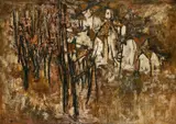 Untitled by B. Prabha, 1963, Oil on canvas, sold Feb 2023