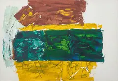 Untitled by Ram Kumar, Acrylic on paper, sold Mar 2023