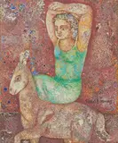 Untitled by Sakti Burman, Oil on canvas, sold Mar 2023