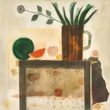 Still Life by Badri Narayan, 1997, Ink and watercolour on paper, sold Mar 2023