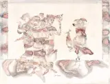 Untitled by Sakti Burman, Pencil, ink and watercolour on paper laid on card, sold Mar 2023