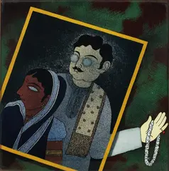 Untitled by Dharmanarayan Dasgupta, Reverse painting on acrylic, sold Mar 2023