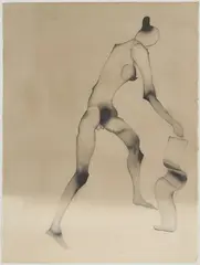 Falling Scroll by Atul Dodiya, Pencil and watercolour on paper, sold Mar 2023