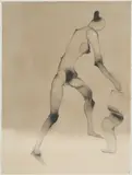 Falling Scroll by Atul Dodiya, Pencil and watercolour on paper, sold Mar 2023