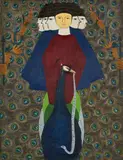 Kartikeya by Kartick Chandra Pyne, Oil on canvas, sold Mar 2023