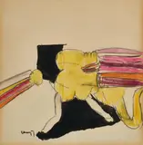 A Set of Four Untitled Works by K. G. Subramanyan, Mixed media on paper, sold Jun 2023
