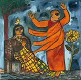 Untitled by Badri Narayan, Oil on canvas, sold Aug 2023