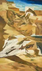 Untitled by Ram Kumar, Oil on canvas, sold Aug 2023