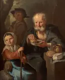 Le repas des paysans by dit Il Todeschini Giacomo Francesco Cipper, Huile sur toile, sold Mar 2026