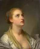 Jeune fille pensive au sein dénudé by Jean-Baptiste Greuze, Huile sur toile, sold Mar 2026