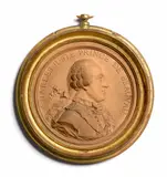 Portrait en buste de Charles-Juste, prince de Beauvau-Craon (1720-1793) by Giovanni Battista Nini, Médaillon en terre cuite, sold Mar 2026