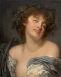 Bacchante au sein nu by Jean-Baptiste Greuze, Huile sur toile, sold Mar 2026
