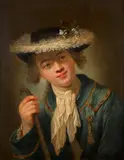 Portrait de jeune homme au chapeau et à la canne by née Liszewska Anna Dorothea Therbusch, Huile sur toile, sold Mar 2026