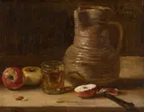 Composition au pichet et aux pommes by François Bonvin, Huile sur panneau, sold Mar 2026