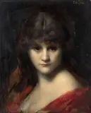 Tête de jeune fille avec une frange by Jean-Jacques Henner, Huile sur toile (Toile d'origine), sold Mar 2026