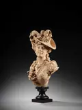 Jeune femme au chapeau à plumes by Albert-Ernest Carrier-Belleuse, Terre cuite, sold Mar 2026