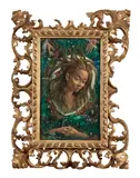 Portrait de jeune femme se noyant dans ses tourments by Jean-Pierre Alaux, Huile sur panneau d'isorel, sold May 2026