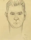 Portrait d'homme, 1958 by Camille Bryen, Dessin à la mine de plomb sur papier, sold May 2026