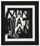 Man Hat Tan by Charlélie Couture, Sérigraphie en noir et blanc, sold May 2026
