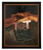 Sans titre by Michel Four, Technique mixte sur toile, carton, toile de jute , pigments, huile et aérosol, sold May 2026