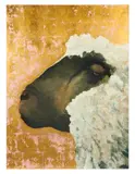 Portrait de mouton by Jean-Jacques Ostier, Technique mixte sur toile, huile sur feuilles d'or, sold May 2026