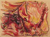 Combat de coq by Édouard Pignon, 1970, Lithographie en couleurs, sold May 2026