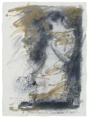 Femme dans le sable by Daniel Sciora, Technique mixte et sable sur papier, sold May 2026