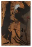 Sans titre by Pascal Teffo, Mixed media on canvas (Kraft paper sheet glued, ink, acrylic and oil pastel), sold May 2026