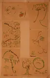 Litho-mots, 1964 by Pierre Alechinsky & Christian Dotremont, Lithographie en couleurs sur papier contrecollé sur carton, sold May 2026