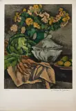 Nature morte aux légumes, fruits, vase de fleurs et compotier by André Dunoyer de Segonzac, Lithographie en couleurs sur papier d'Arches, sold May 2026