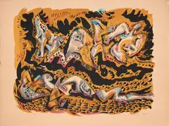 Sirenes by André Masson, Lithographie en couleurs sur Arches filigrané, sold May 2026