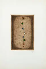 Composition aux triangles de couleurs by Arthur Luiz Piza, Gravure sur papier d'Arches, à effet gauffré, sold May 2026