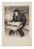 Rabbin au livre by Louis Toffoli, Lithographie en noir, sold May 2026