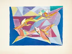 La conquête de l'air by Jacques Villon, 1958, Lithographie en couleurs sur vélin d'Arches, sold May 2026