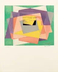 Abstraction cubiste by Jacques Villon, Lithographie en couleurs sur papier d'Arches, sold May 2026