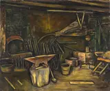 La forge by Michel Adlen, Huile sur toile, offered May 2026